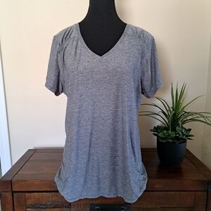Head Activewear T-shirt Short Sleeved Tee Women's XL Grey Workout Top